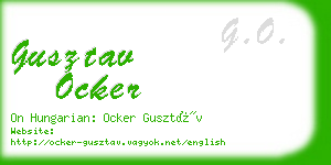 gusztav ocker business card